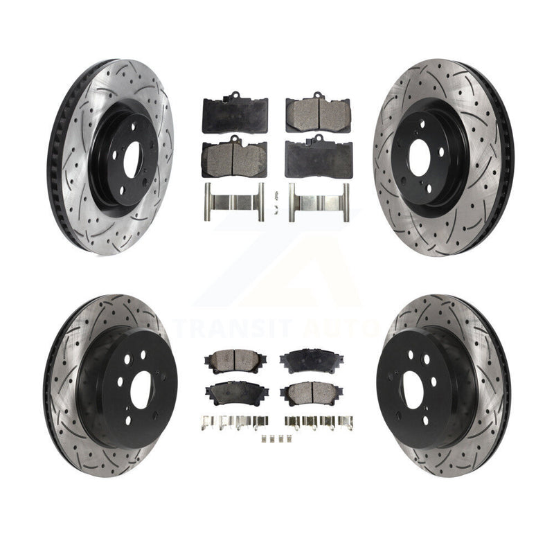 Transit Auto KDF-100732 Disc Brake Kit for 2013-2020 Lexus IS350, Lexus GS300 and More - Front and Rear