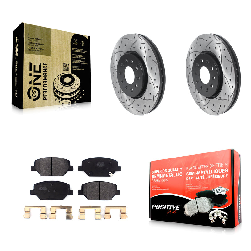 Transit Auto KDF-100737 Disc Brake Kit for 2016-2020 Chevrolet Equinox, GMC Terrain and More - Front