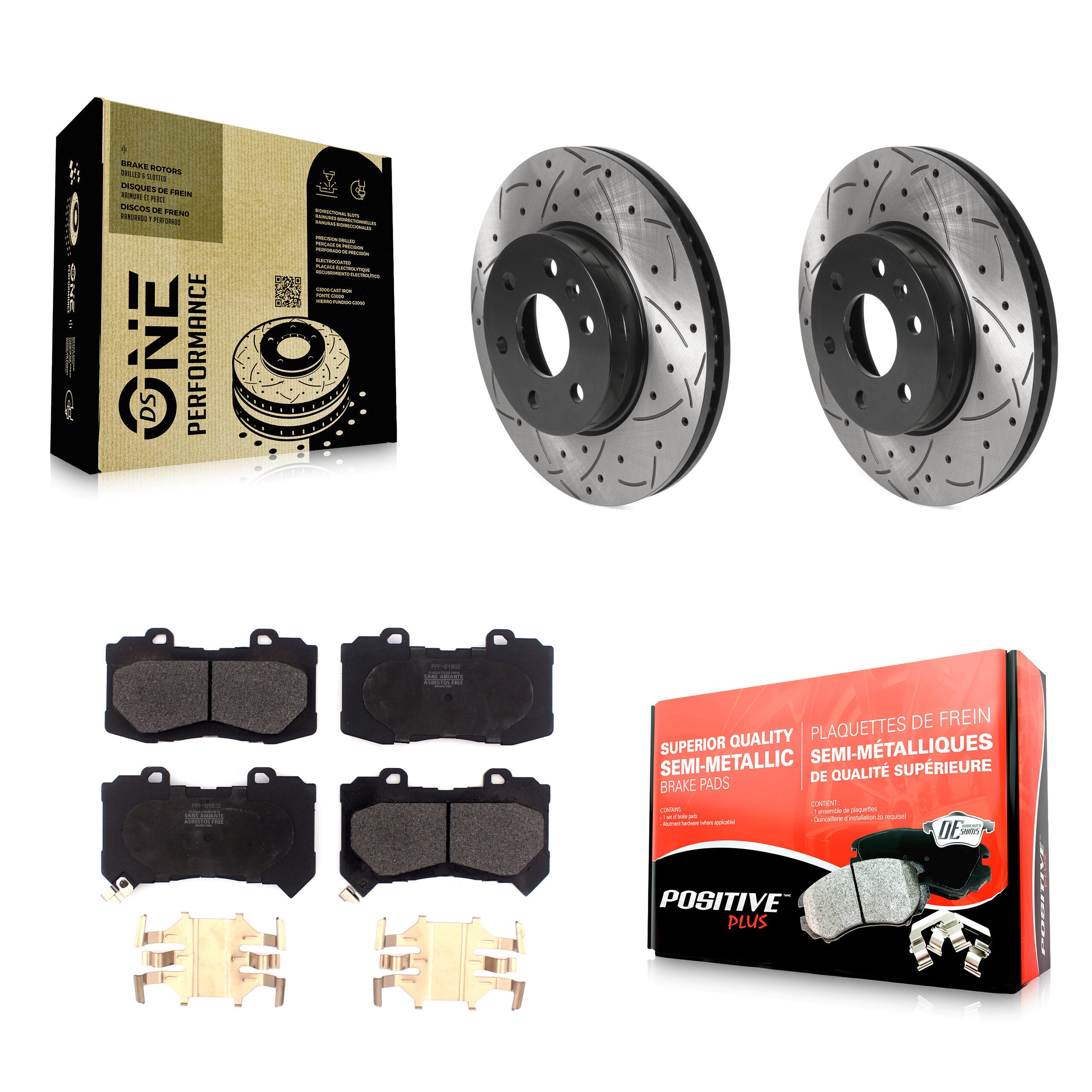 Transit Auto KDF-100738 Disc Brake Kit for 2015-2020 Chevrolet Colorado, GMC Canyon - Front