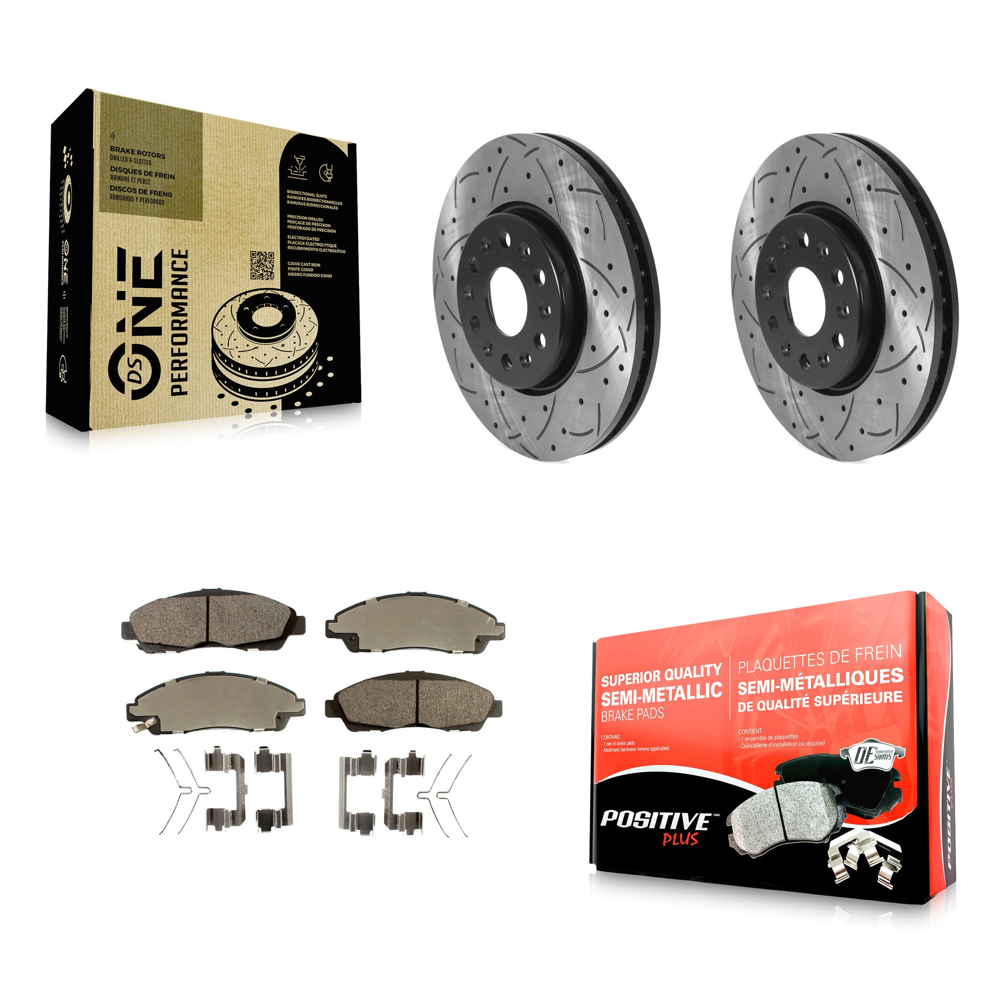 Transit Auto KDF-100739 Disc Brake Kit for 2017-2020 Chevrolet Traverse, Chevrolet Blazer and More - Front