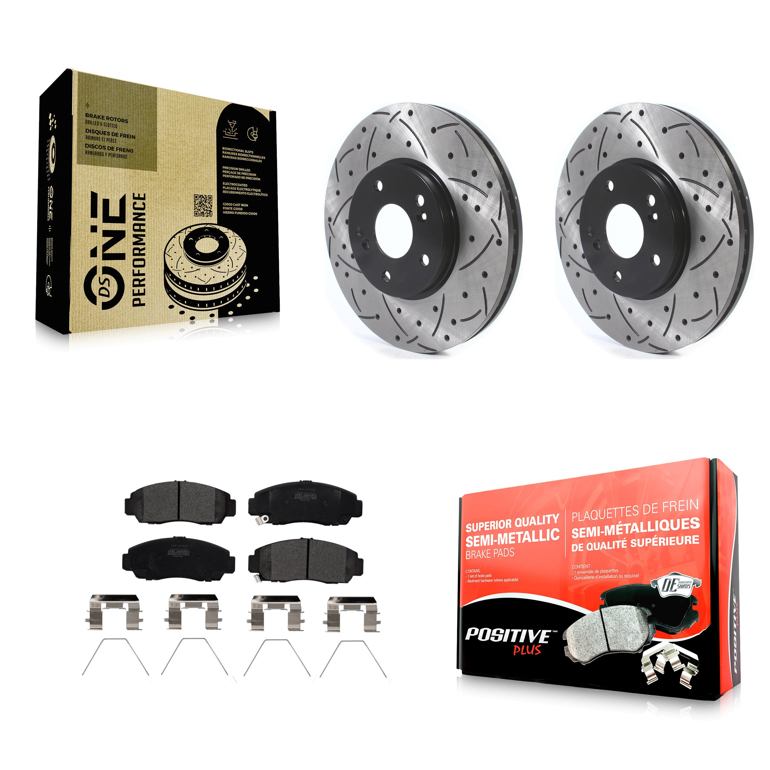 Transit Auto KDF-100743 Disc Brake Kit for 2010-2014 Honda Accord, Acura TSX - Front