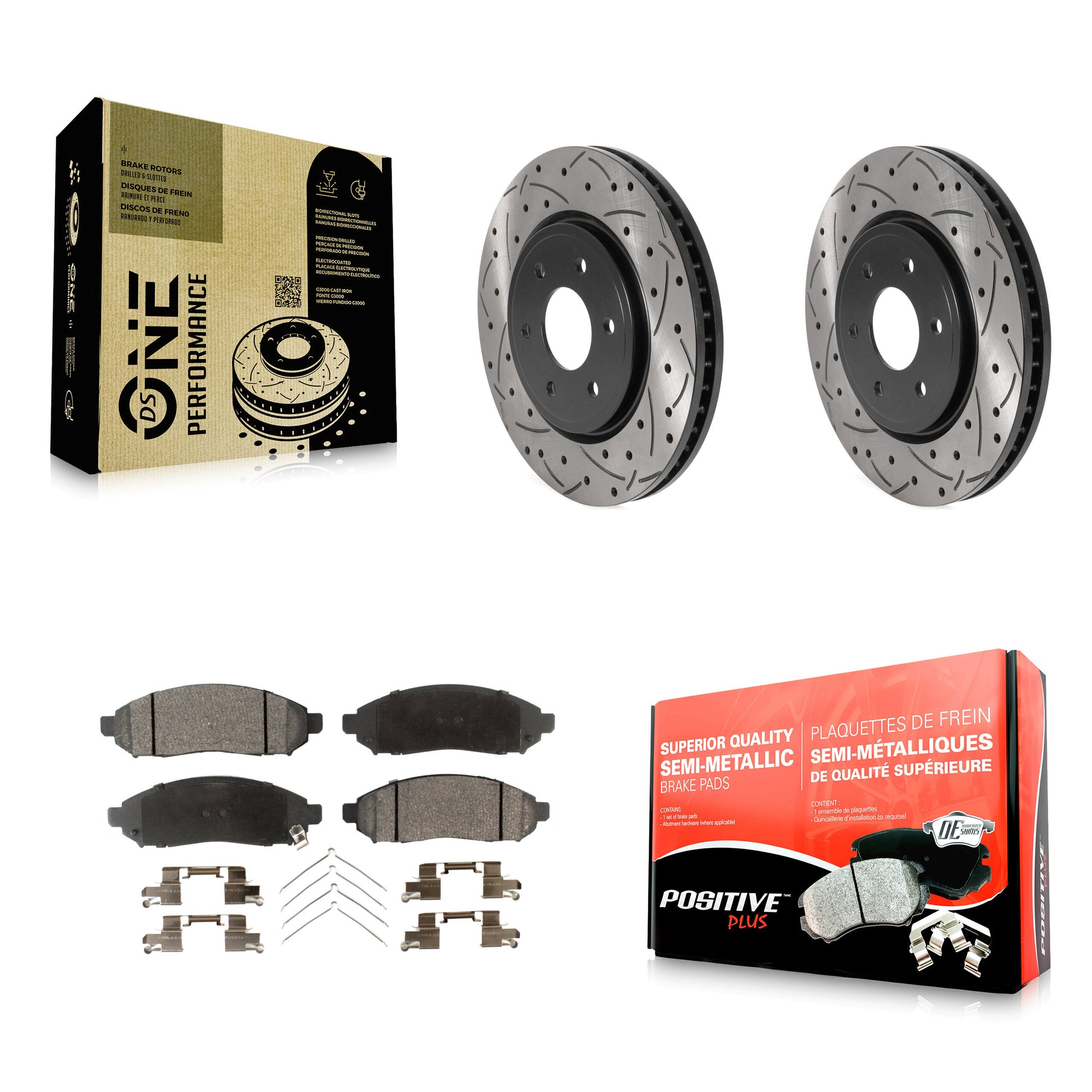 Transit Auto KDF-100756 Disc Brake Kit for 2005-2025 Nissan Frontier, Suzuki Equator and More