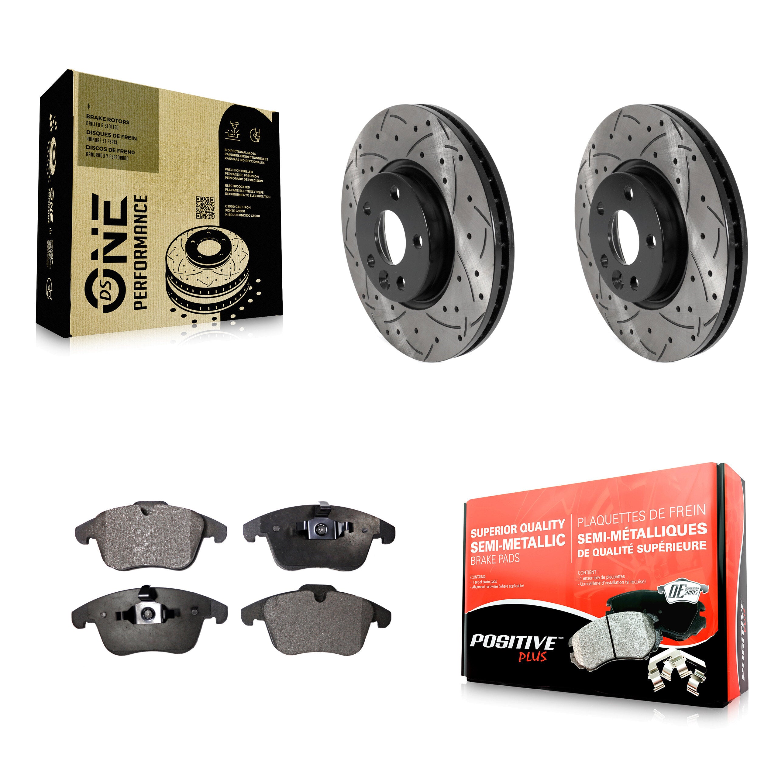 Transit Auto KDF-100764 Disc Brake Kit for 2007-2020 Volvo S60, Volvo V60 and More - Front