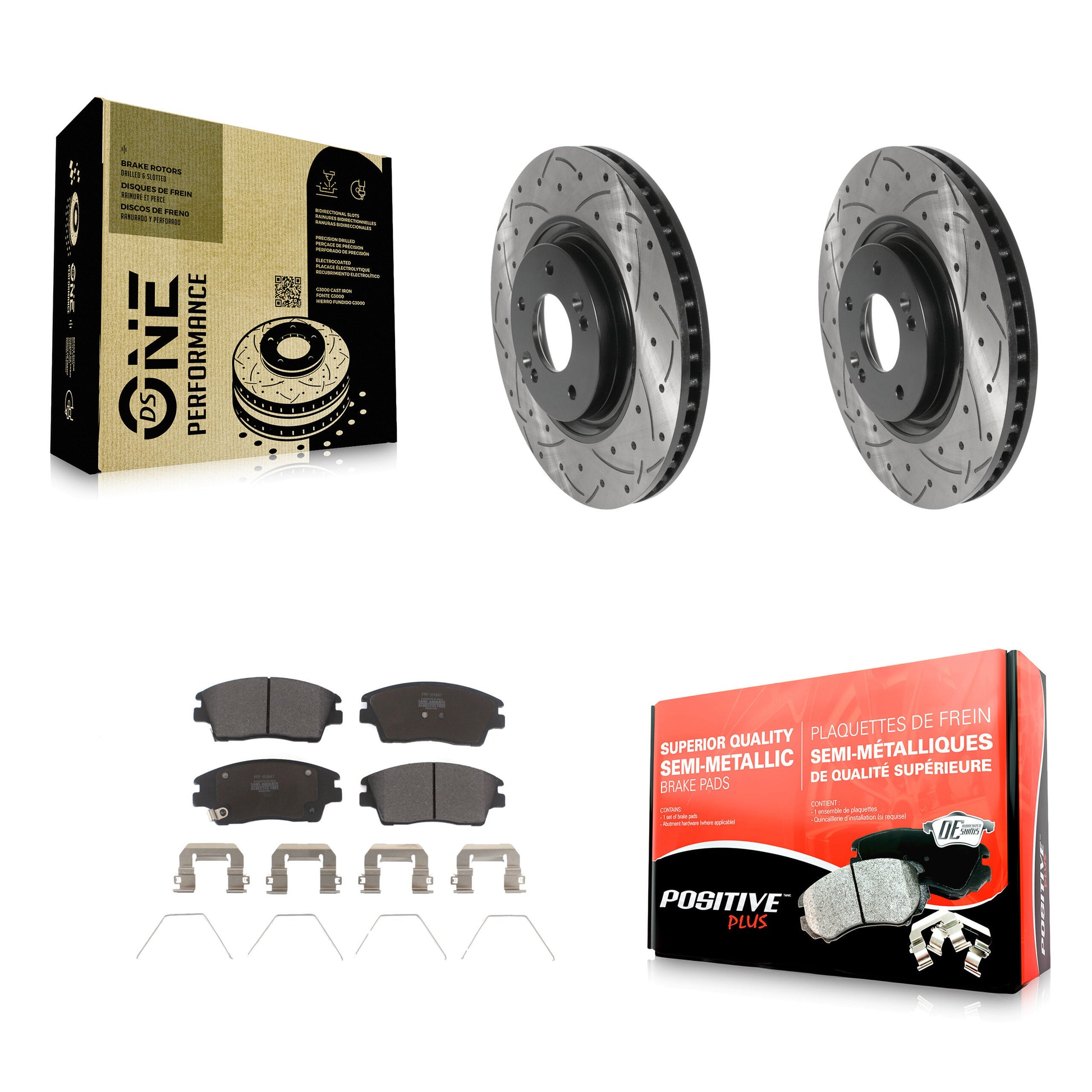 Transit Auto KDF-100771 Disc Brake Kit for 2017-2022 Kia Sportage - Front