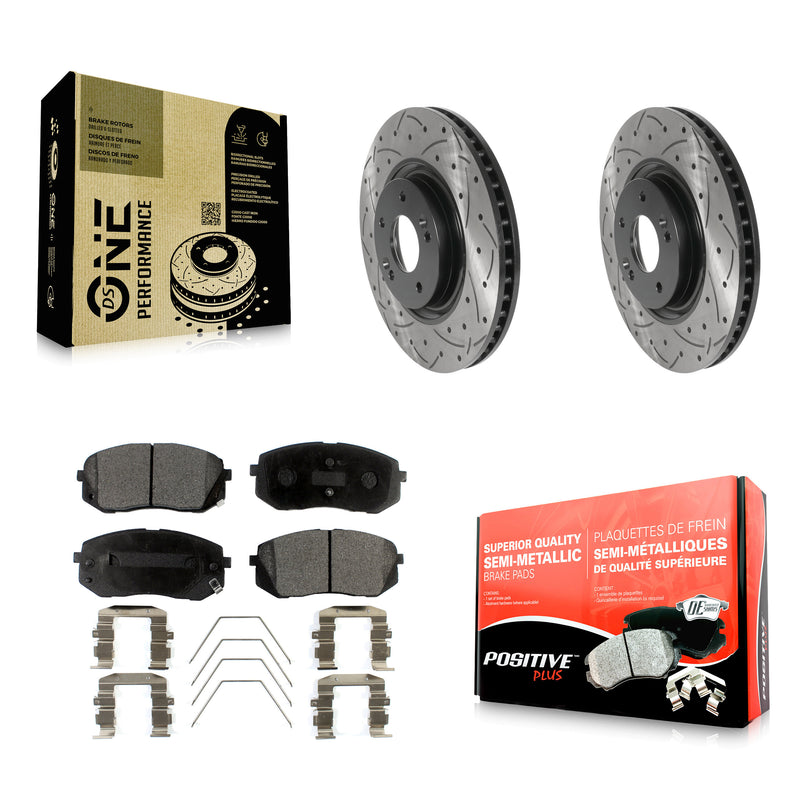 Transit Auto KDF-100772 Disc Brake Kit for 2016-2020 Kia Optima, Hyundai Sonata - Front