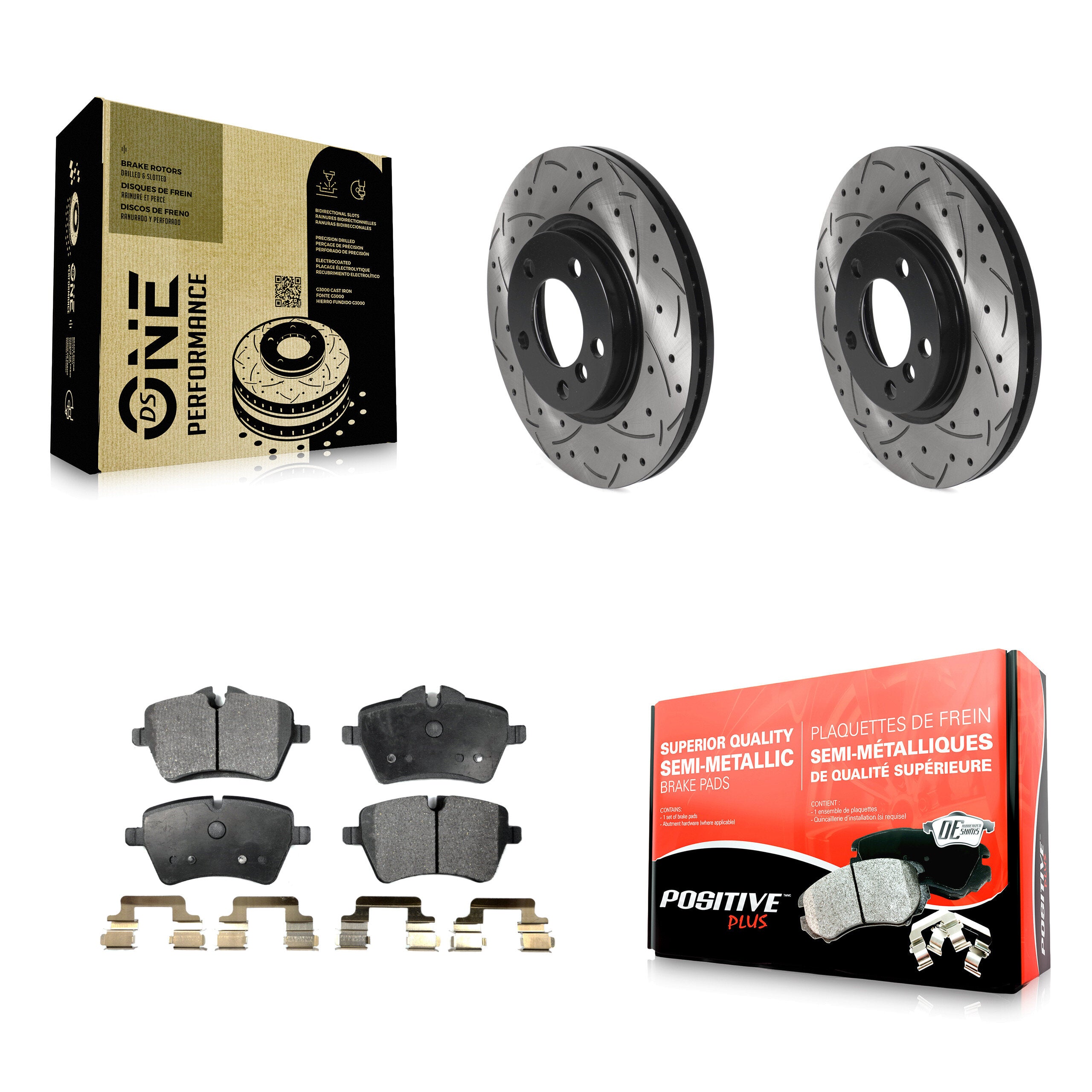 Transit Auto KDF-100775 Disc Brake Kit for 2011-2016 Mini Cooper Countryman, Mini Cooper Paceman - Front