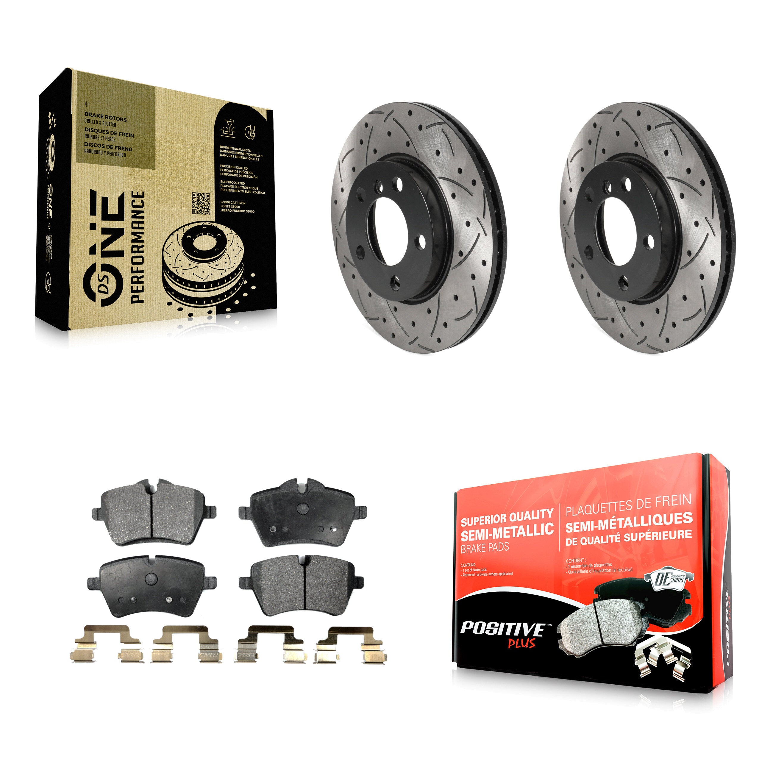 Transit Auto KDF-100776 Disc Brake Kit for 2011-2016 Mini Cooper Countryman, Mini Cooper Paceman - Front