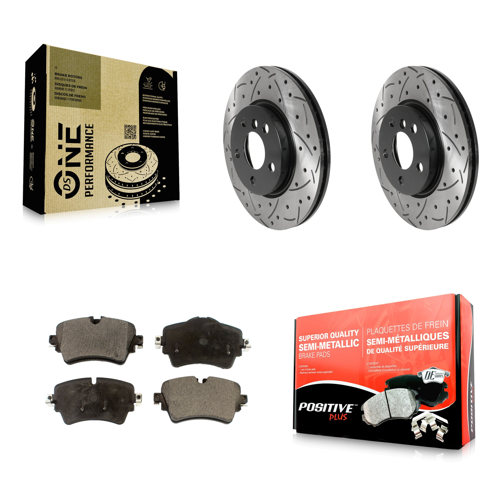 Transit Auto KDF-100780 Disc Brake Kit for 2015-2021 Mini Cooper, Mini Cooper Clubman - Front