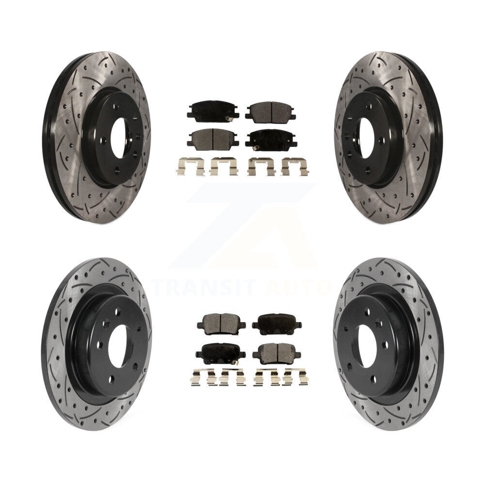 Transit Auto KDF-100787 Disc Brake Kit for 2016-2020 Chevrolet Equinox, GMC Terrain and More - Front and Rear
