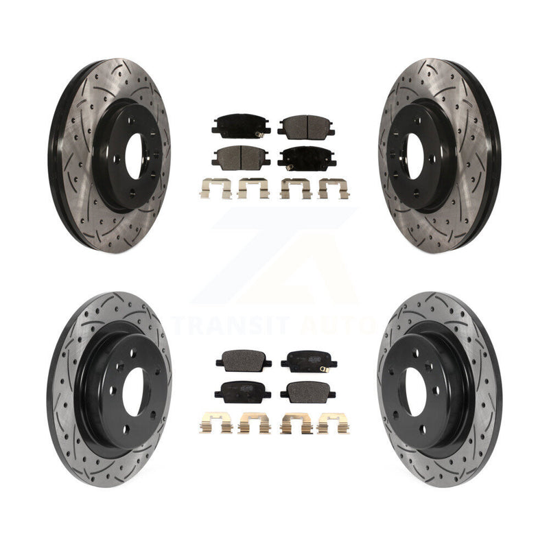 Transit Auto KDF-100788 Disc Brake Kit for 2016-2019 Chevrolet Malibu - Front and Rear