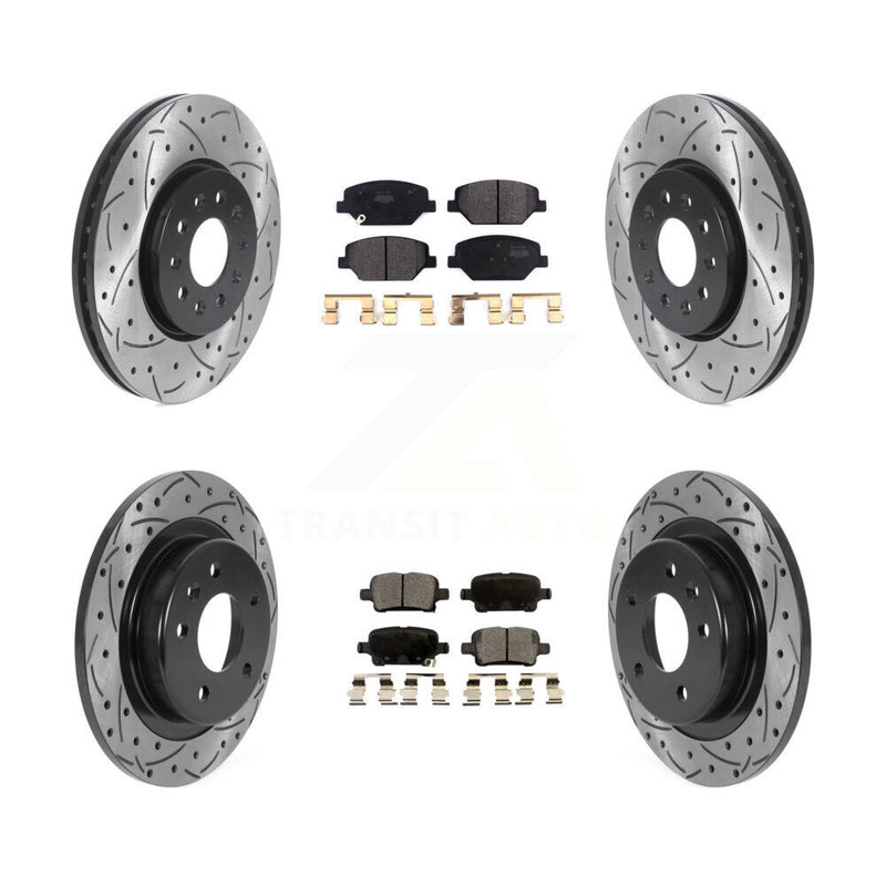 Transit Auto KDF-100791 Disc Brake Kit for 2017-2020 Buick Regal TourX, Chevrolet Equinox and More - Front and Rear