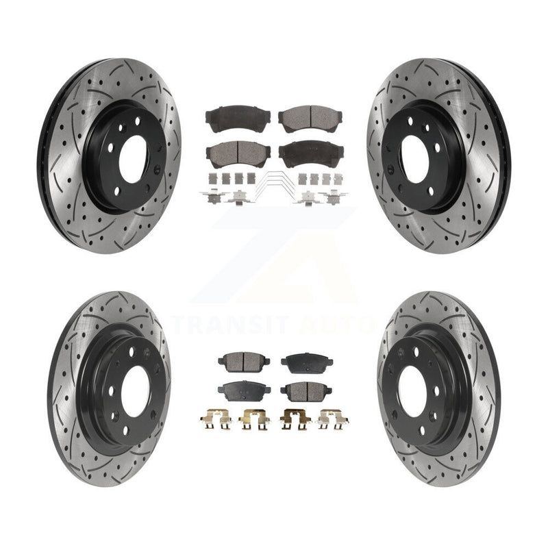 Transit Auto KDF-100797 Disc Brake Kit for 2006-2013 Mazda 6, Lincoln MKZ and More - Front and Rear