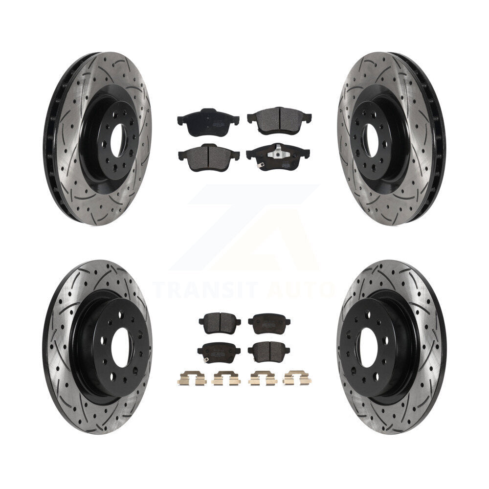 Transit Auto KDF-100801 Disc Brake Kit for 2014-2020 Fiat 500L - Front and Rear