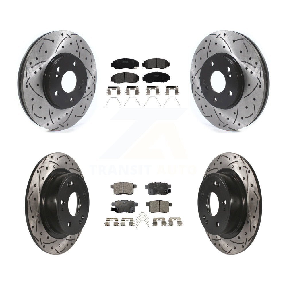 Transit Auto KDF-100802 Disc Brake Kit for 2010-2014 Honda Accord, Acura TSX - Front and Rear