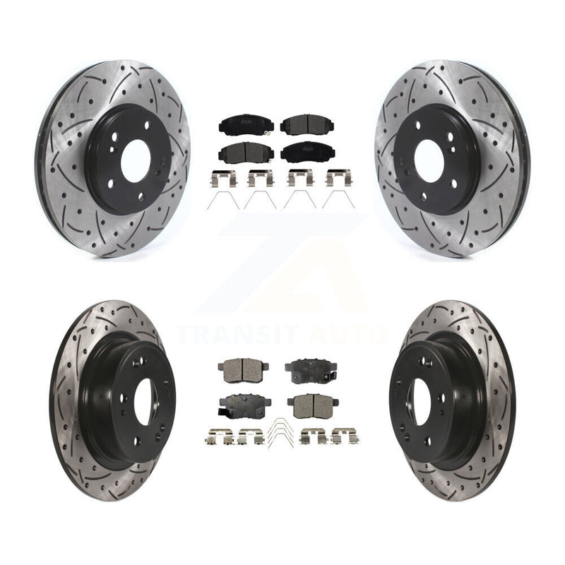 Transit Auto KDF-100802 Disc Brake Kit for 2010-2014 Honda Accord, Acura TSX - Front and Rear