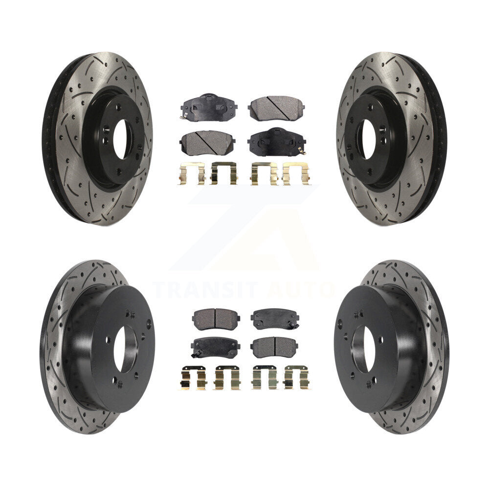 Transit Auto KDF-100811 Disc Brake Kit for 2010-2016 Hyundai Tucson, Kia Sportage - Front and Rear