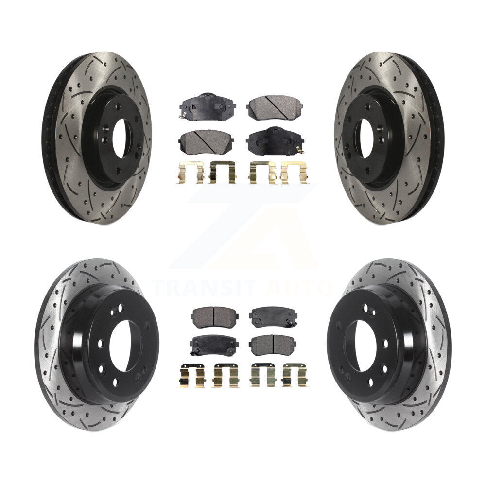Transit Auto KDF-100812 Disc Brake Kit for 2012-2016 Hyundai Tucson, Kia Sportage - Front and Rear