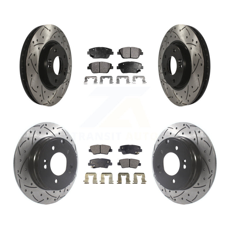 Transit Auto KDF-100813 Disc Brake Kit for 2011-2016 Kia Optima, Hyundai Sonata - Front and Rear