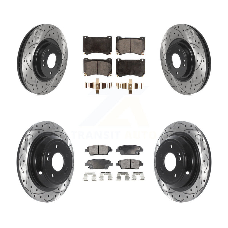 Transit Auto KDF-100827 Disc Brake Kit for 2010-2014 Hyundai Genesis - Front and Rear
