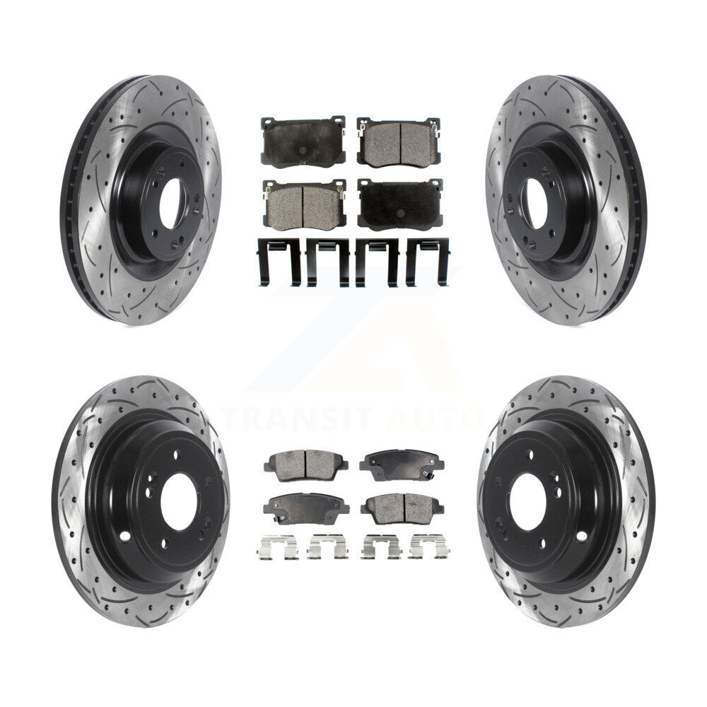 Transit Auto KDF-100835 Disc Brake Kit for 2015-2017 Genesis G80, Kia K900, Hyundai Genesis - Front and Rear