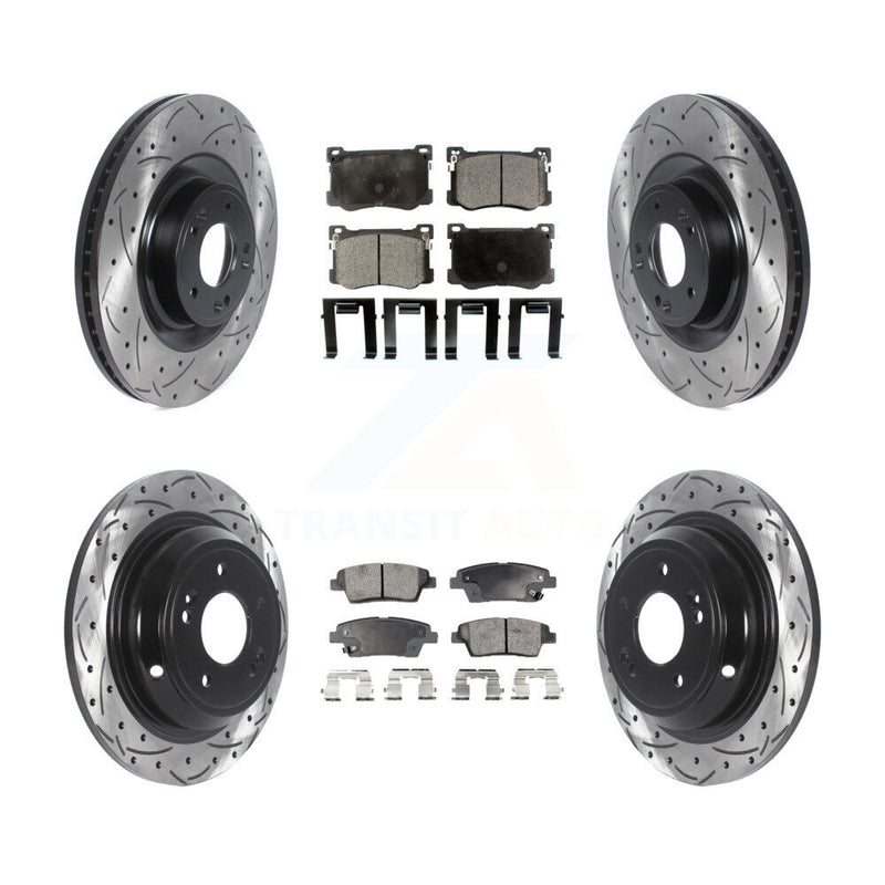 Transit Auto KDF-100835 Disc Brake Kit for 2015-2017 Genesis G80, Kia K900, Hyundai Genesis - Front and Rear