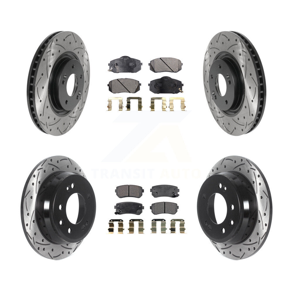 Transit Auto KDF-100839 Disc Brake Kit for 2015 Hyundai Tucson - Front and Rear