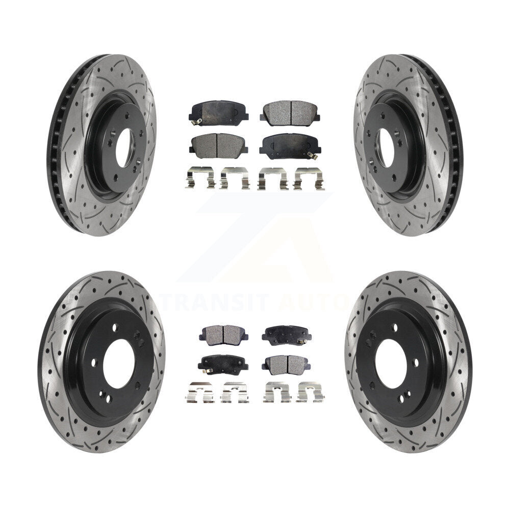 Transit Auto KDF-100842 Disc Brake Kit for 2013-2015 Kia Optima - Front and Rear