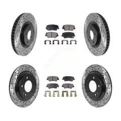 Transit Auto KDF-100844 Disc Brake Kit for 2016-2017 Hyundai Azera - Front and Rear