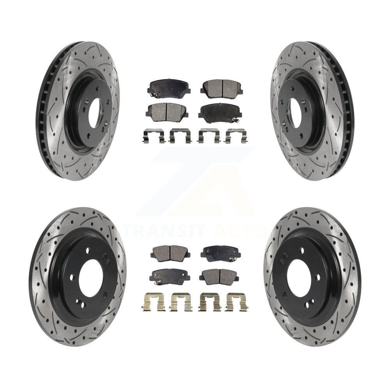 Transit Auto KDF-100844 Disc Brake Kit for 2016-2017 Hyundai Azera - Front and Rear