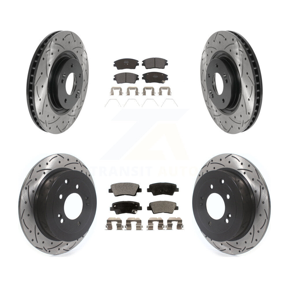 Transit Auto KDF-100845 Disc Brake Kit for 2017-2022 Kia Sportage - Front and Rear