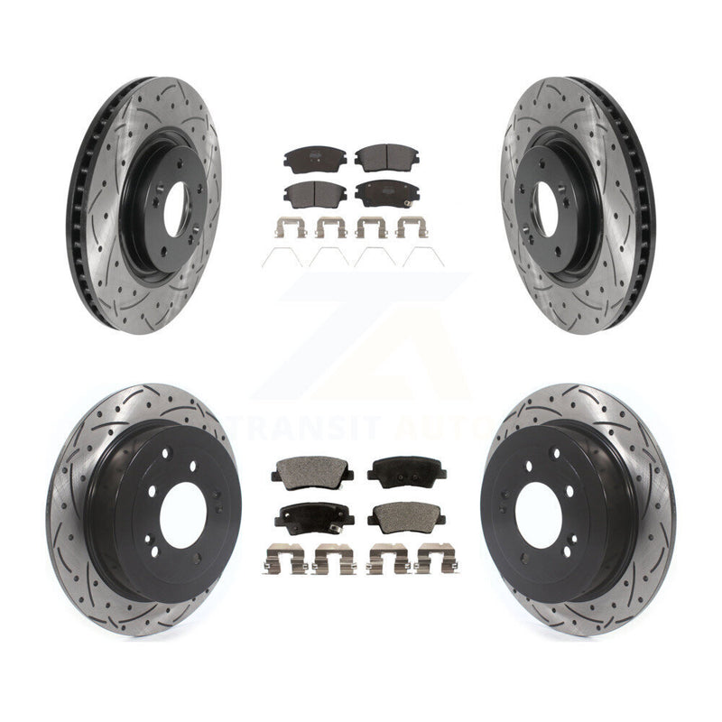 Transit Auto KDF-100845 Disc Brake Kit for 2017-2022 Kia Sportage - Front and Rear