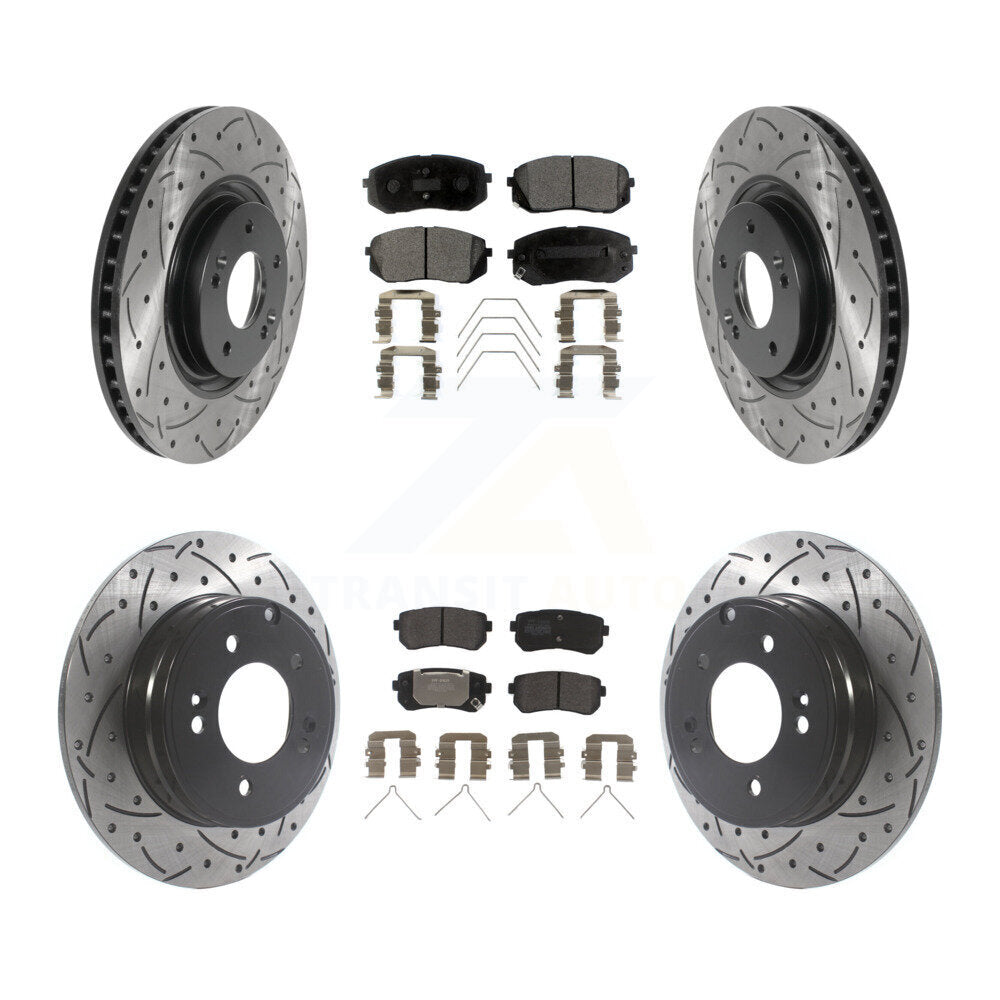 Transit Auto KDF-100846 Disc Brake Kit for 2016-2019 Kia Optima - Front and Rear