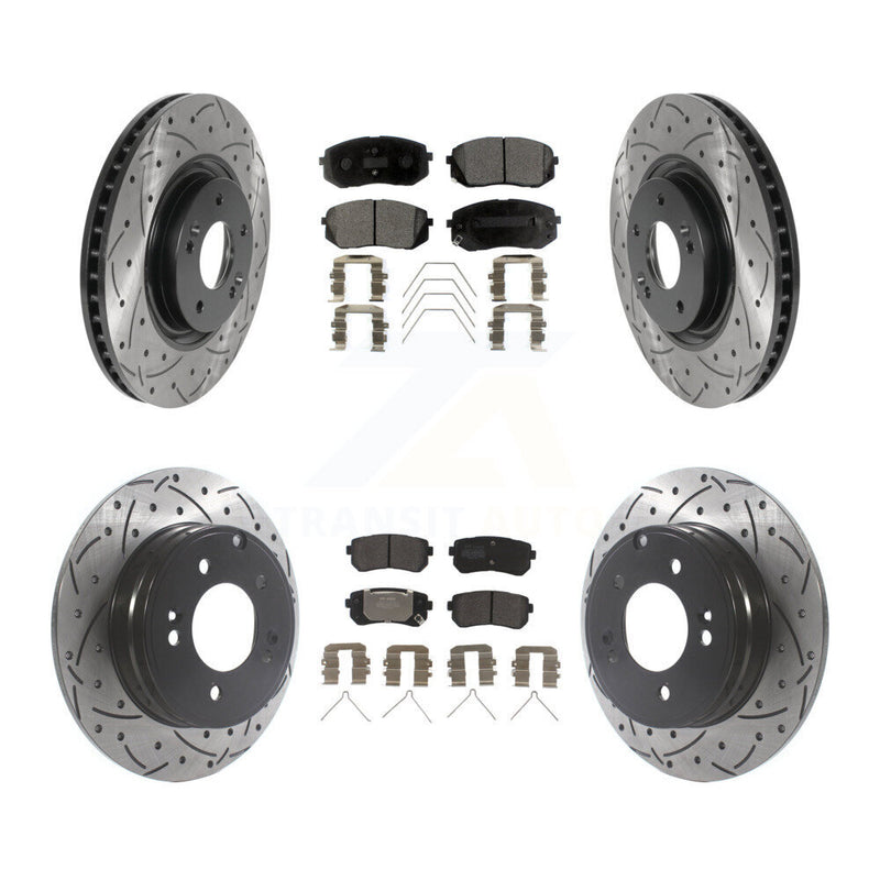 Transit Auto KDF-100846 Disc Brake Kit for 2016-2019 Kia Optima - Front and Rear