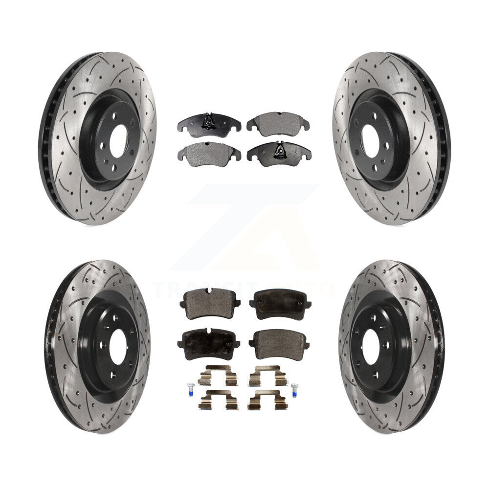 Transit Auto KDF-100849 Disc Brake Kit for 2014 Audi A6 - Front and Rear