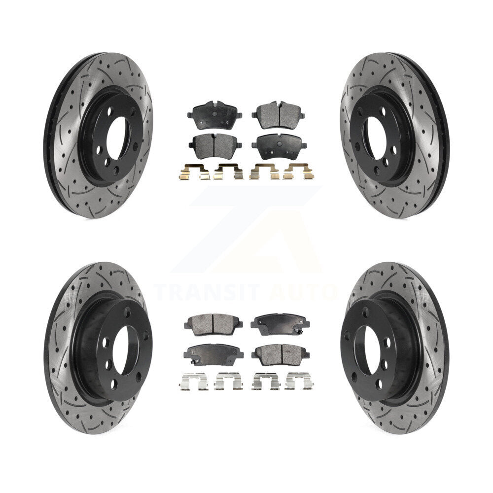 Transit Auto KDF-100851 Disc Brake Kit for 2013-2016 Mini Cooper Paceman, Mini Cooper Countryman - Front and Rear