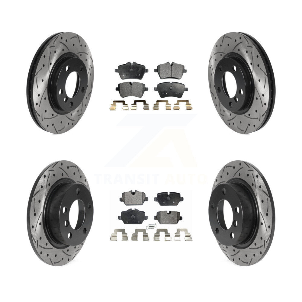 Transit Auto KDF-100852 Disc Brake Kit for 2011-2015 Mini Cooper Paceman, Mini Cooper Countryman - Front and Rear