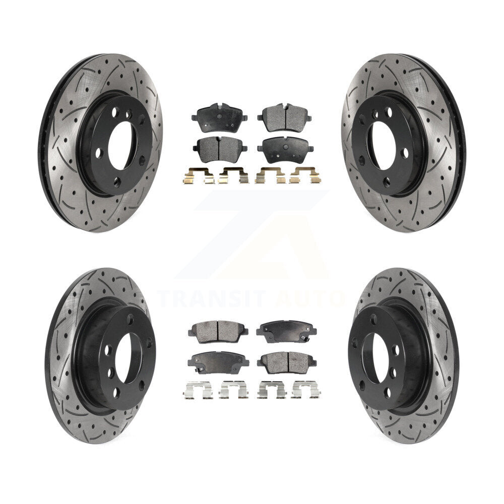 Transit Auto KDF-100853 Disc Brake Kit for 2013-2016 Mini Cooper Paceman, Mini Cooper Countryman - Front and Rear