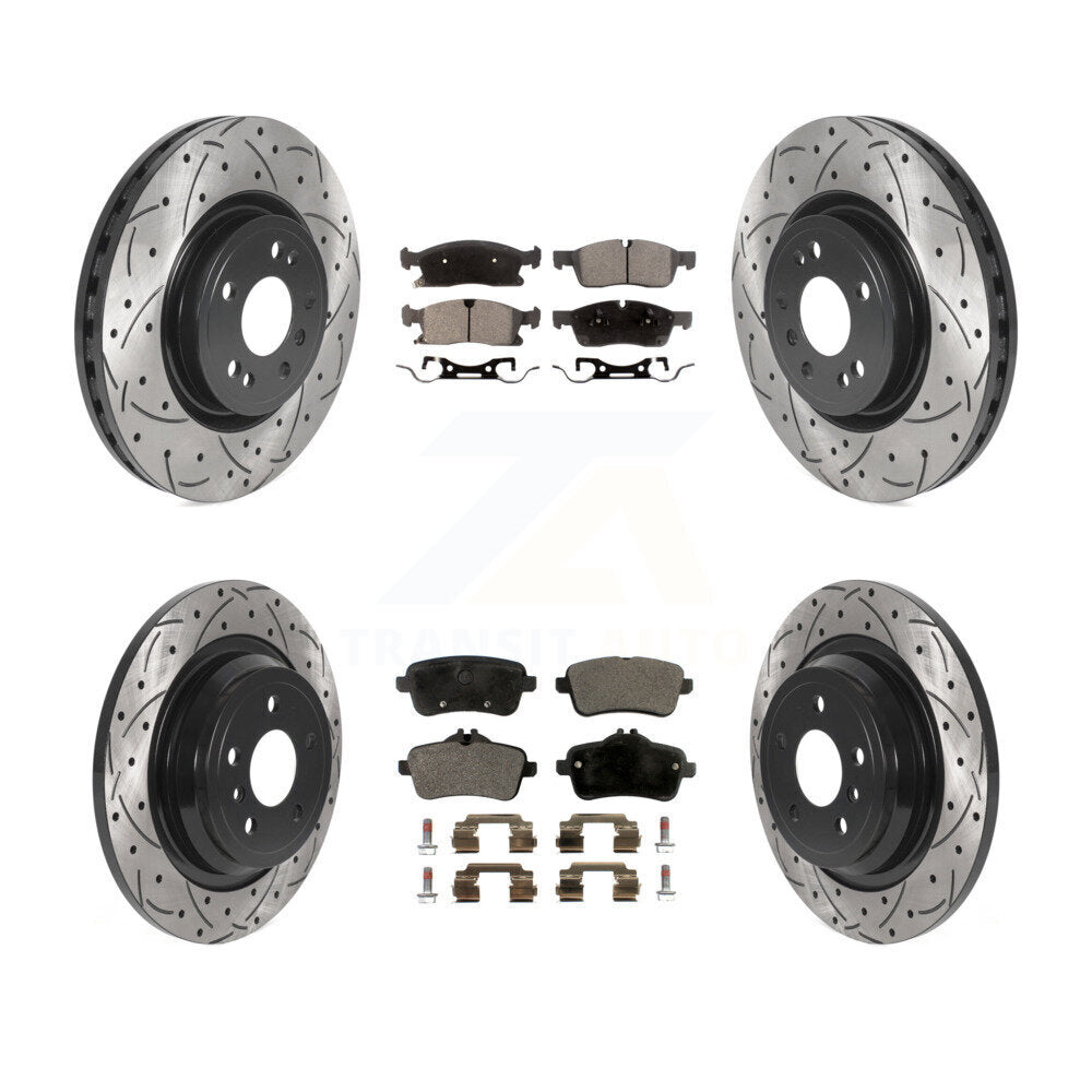 Transit Auto KDF-100856 Disc Brake Kit for 2012-2018 Mercedes-Benz GLE300d, Mercedes-Benz GLE350 and More - Front and Rear