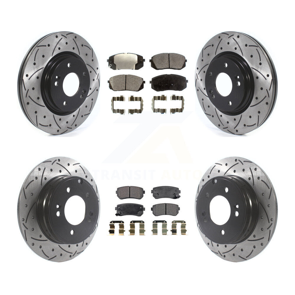 Transit Auto KDF-100862 Disc Brake Kit for 2015 Hyundai Sonata - Front and Rear