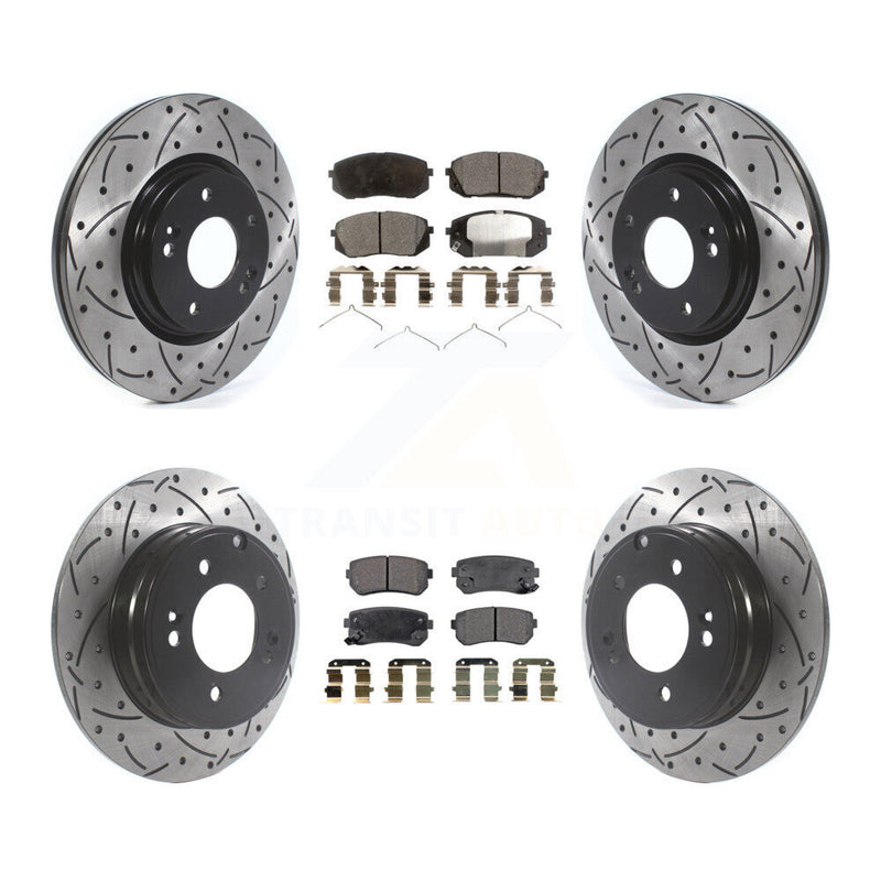 Transit Auto KDF-100863 Disc Brake Kit for 2016 Hyundai Sonata - Front and Rear
