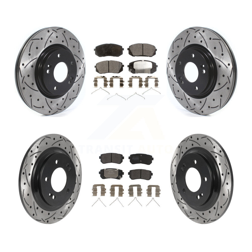 Transit Auto KDF-100866 Disc Brake Kit for 2016 Kia Optima - Front and Rear