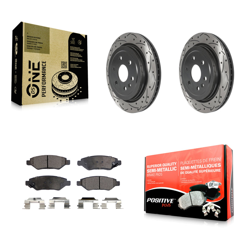 Transit Auto KDF-100871 Disc Brake Kit for 2010-2016 Saab 9-4X, Cadillac SRX - Rear
