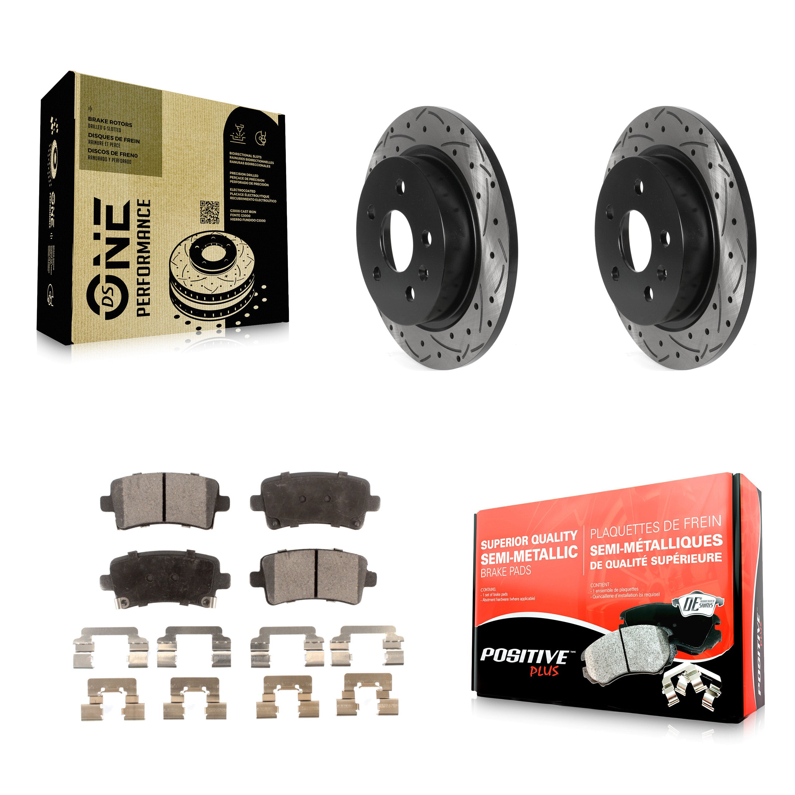Transit Auto KDF-100873 Disc Brake Kit for 2011-2017 Chevrolet Malibu Limited, Chevrolet Malibu and More - Rear