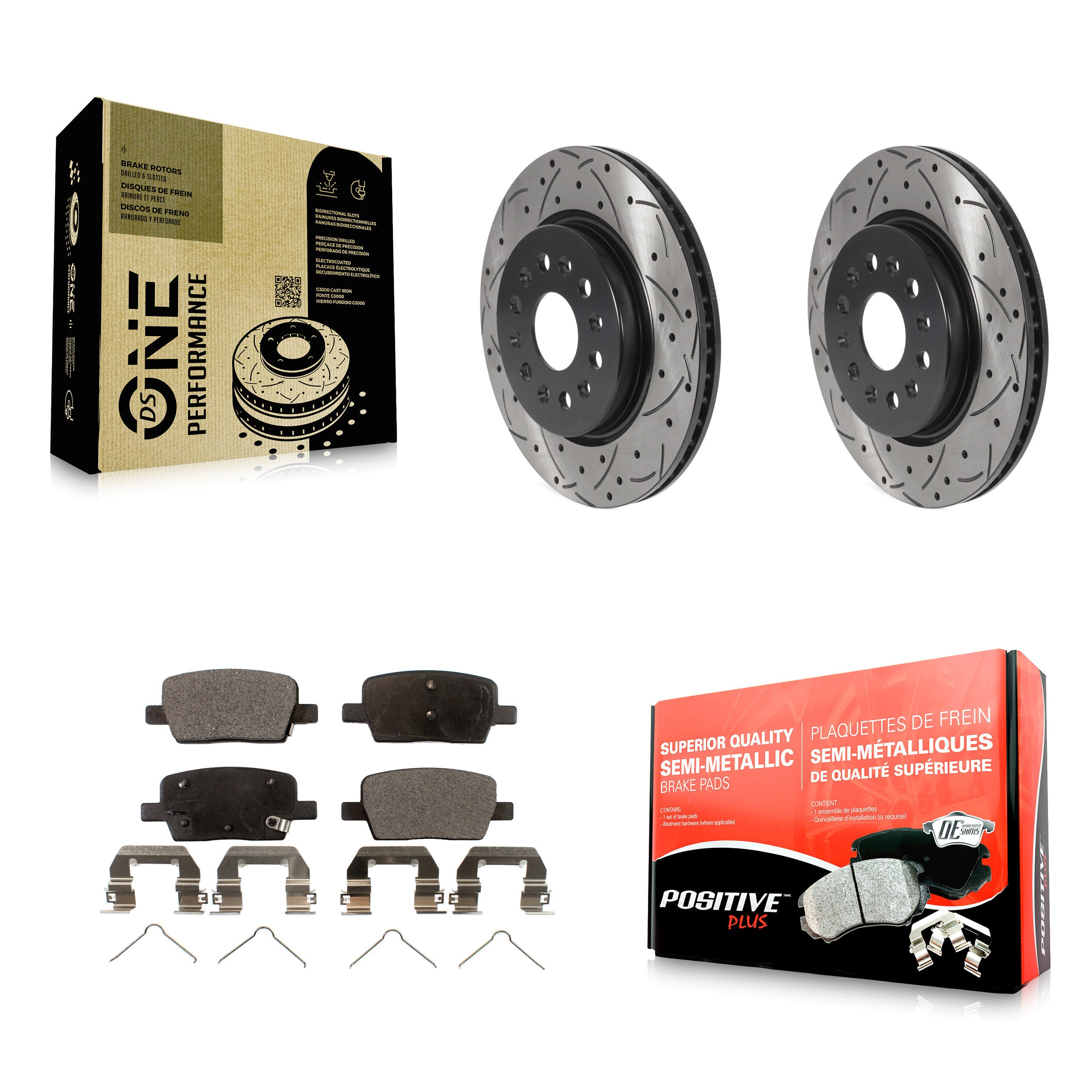 Transit Auto KDF-100881 Disc Brake Kit for 2017-2020 Cadillac XT6, Chevrolet Traverse and More - Rear