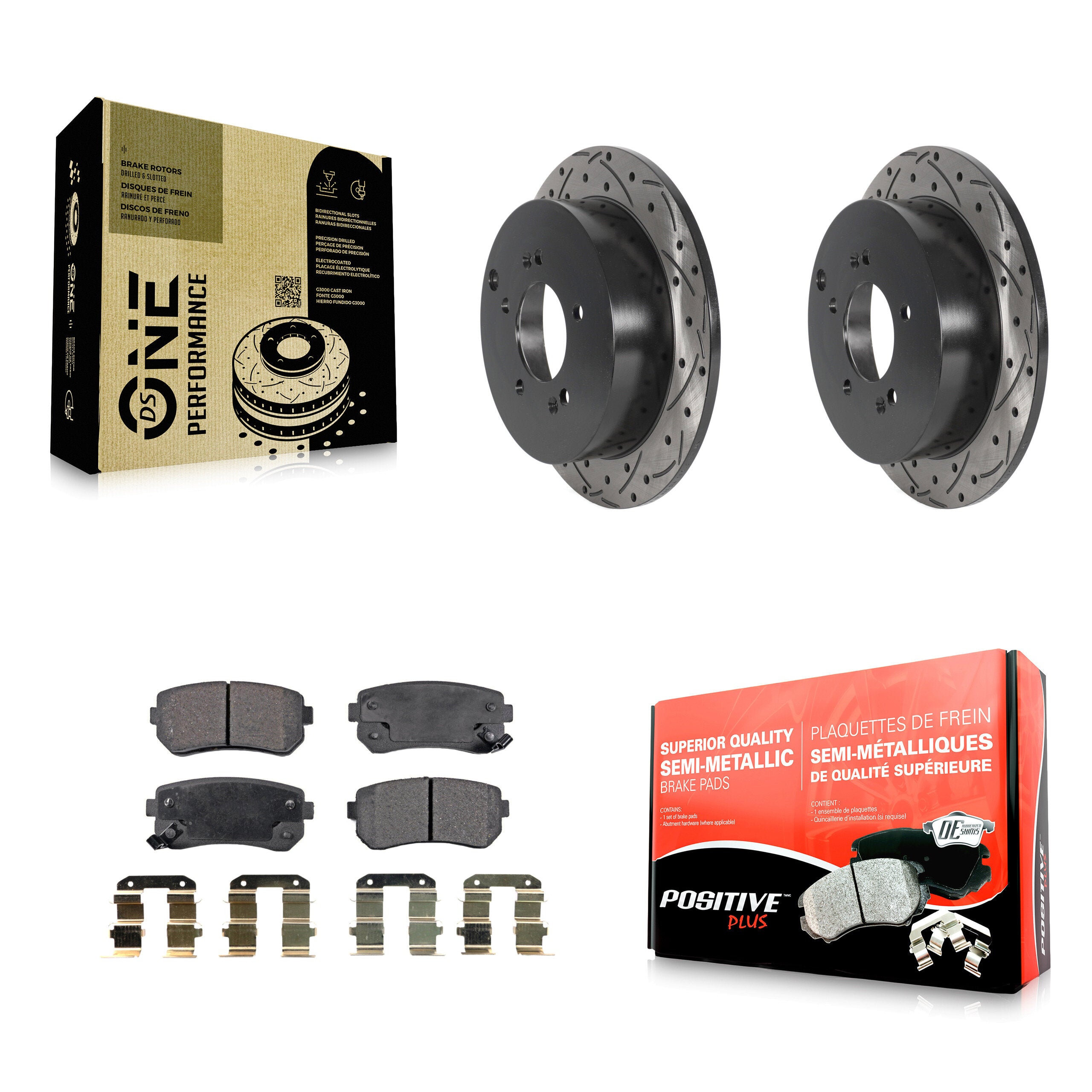 Transit Auto KDF-100886 Disc Brake Kit for 2010-2016 Kia Sportage, Hyundai Tucson - Rear