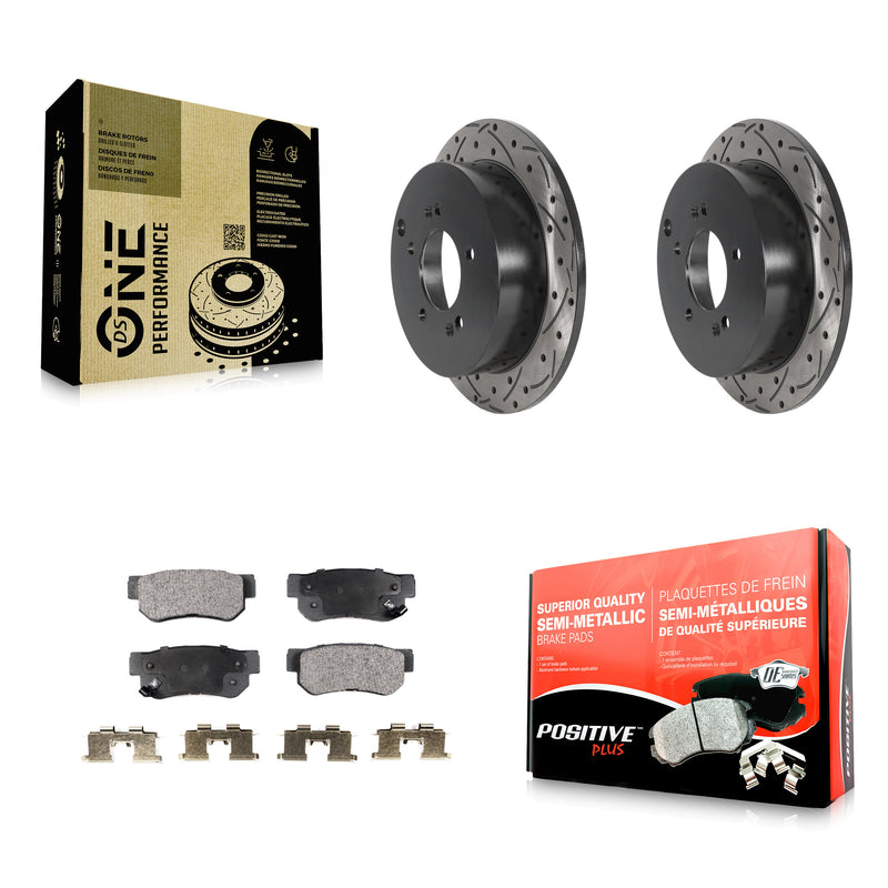 Transit Auto KDF-100887 Disc Brake Kit for 2001-2010 Hyundai Tucson, Kia Sportage, Hyundai Santa Fe - Rear
