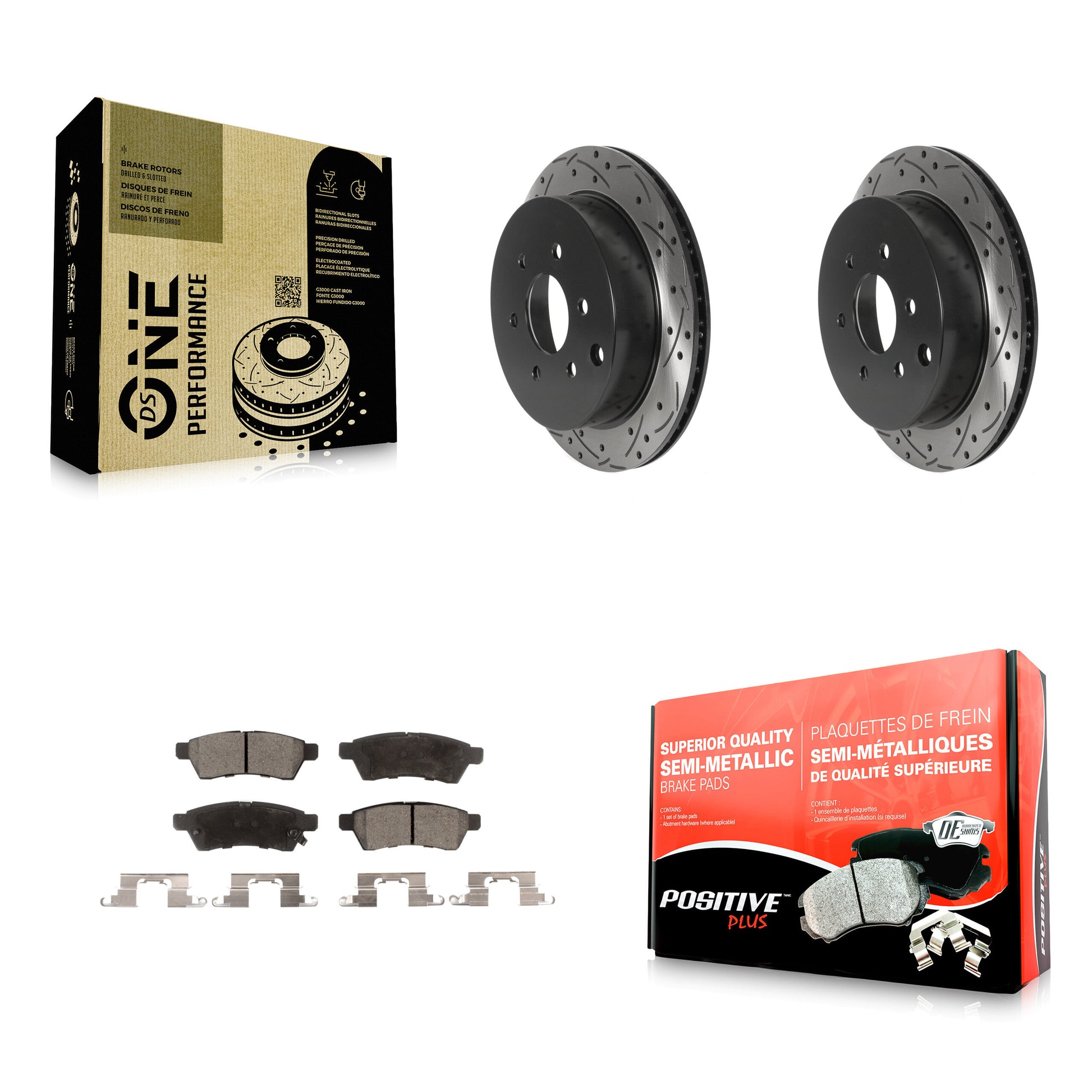 Transit Auto KDF-100893 Disc Brake Kit for 2005-2023 Suzuki Equator, Nissan Xterra, Nissan Frontier - Rear