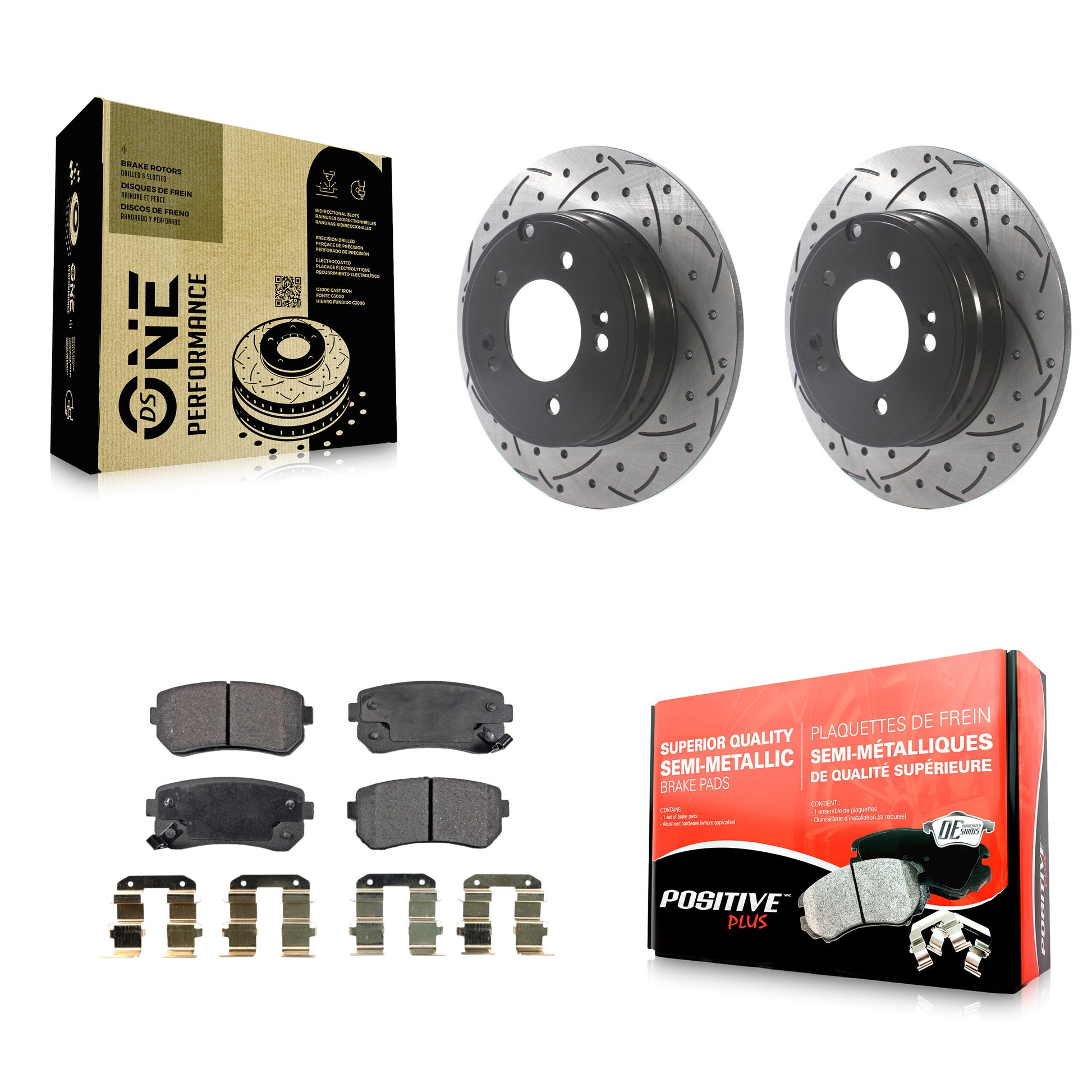 Transit Auto KDF-100894 Disc Brake Kit for 2014-2017 Hyundai Tucson, Hyundai Sonata, Kia Cadenza - Rear