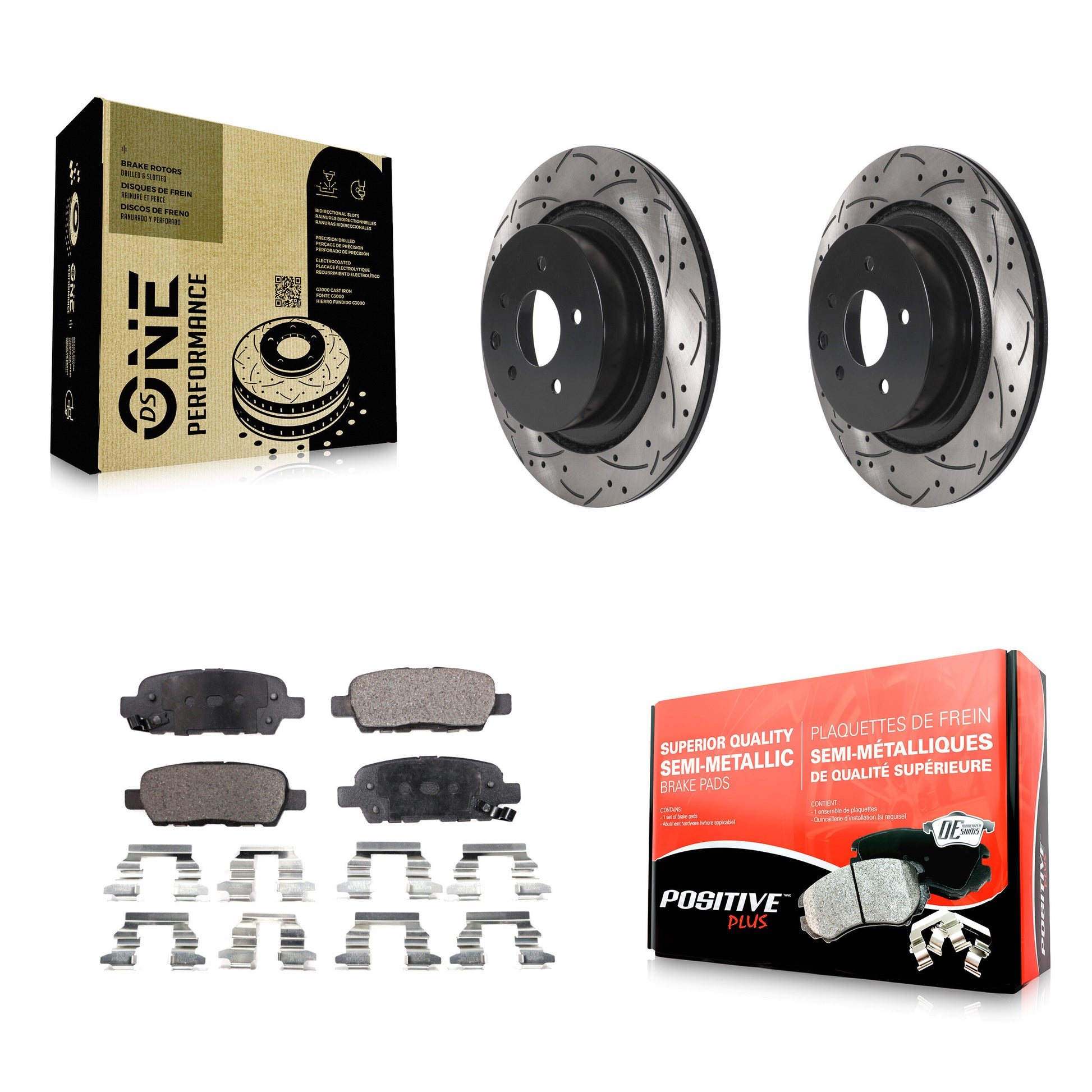 Transit Auto KDF-100898 Disc Brake Kit for 2007-2015 INFINITI Q60, INFINITI G35 - Rear