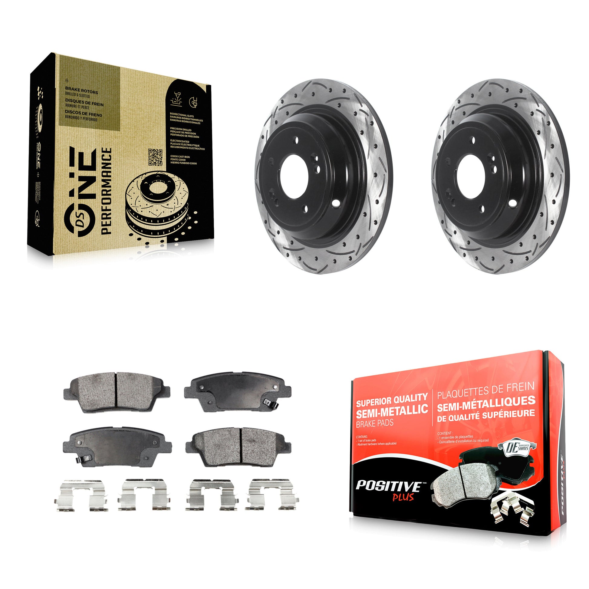Transit Auto KDF-100903 Disc Brake Kit for 2010-2017 Genesis G80, Kia K900, Hyundai Genesis - Rear